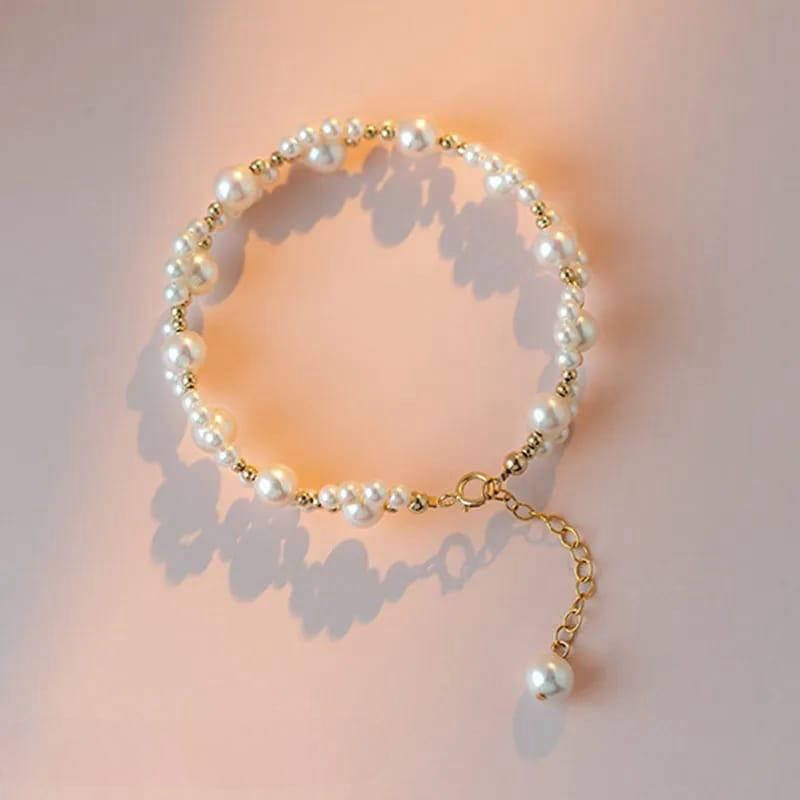 Elegant 1-Piece Resin-Plated Pearl Bracelet