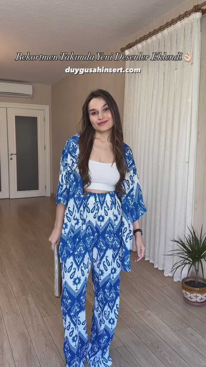 Azure Mirage - Boho Luxe Co-Ord Set