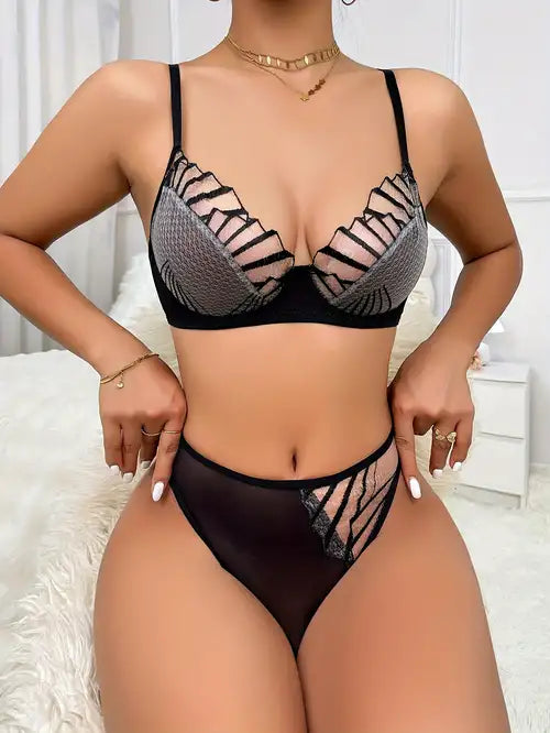 Secret of Silk Seashell Non Padded Bra and Panty Set